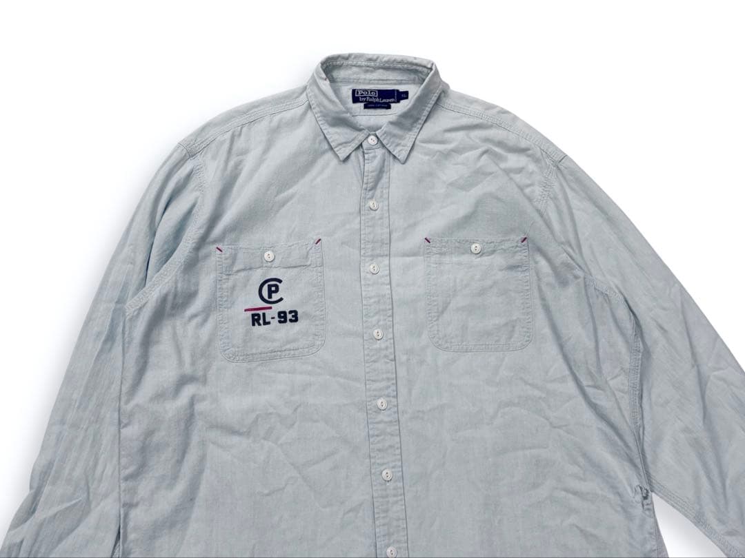 90s POLO Ralph Lauren RL-93 シャンブレー シャツ