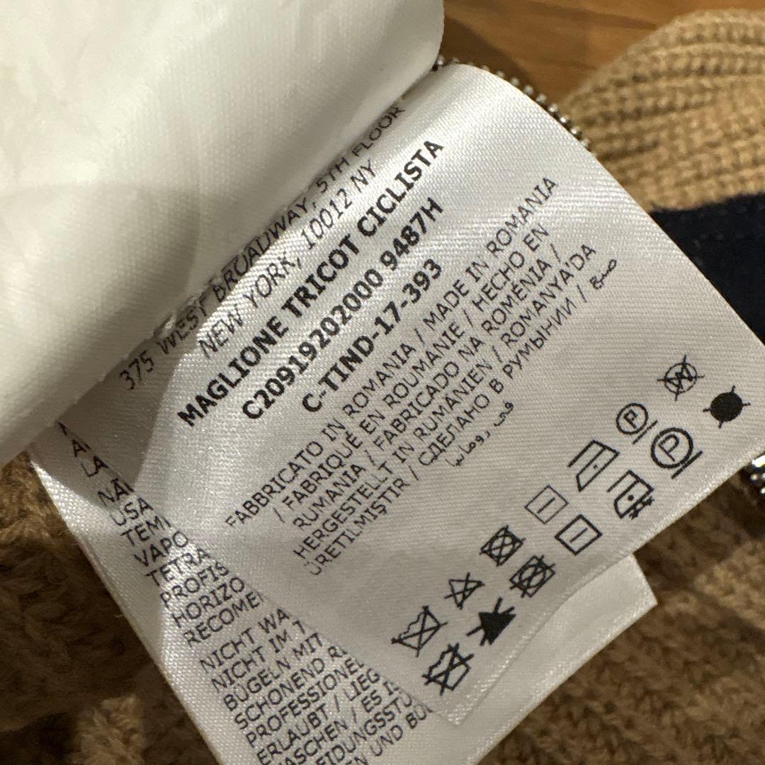 MONCLER ベージュ タートルネック ニット　メンズ