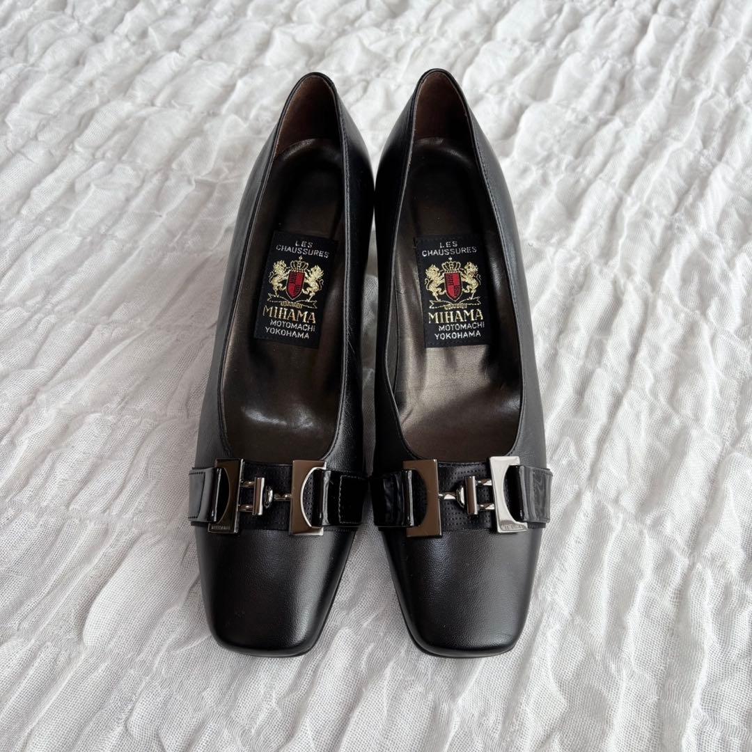 【新品未使用】 MIHAMA(ミハマ) パンプス スクエア バックル フォーマル