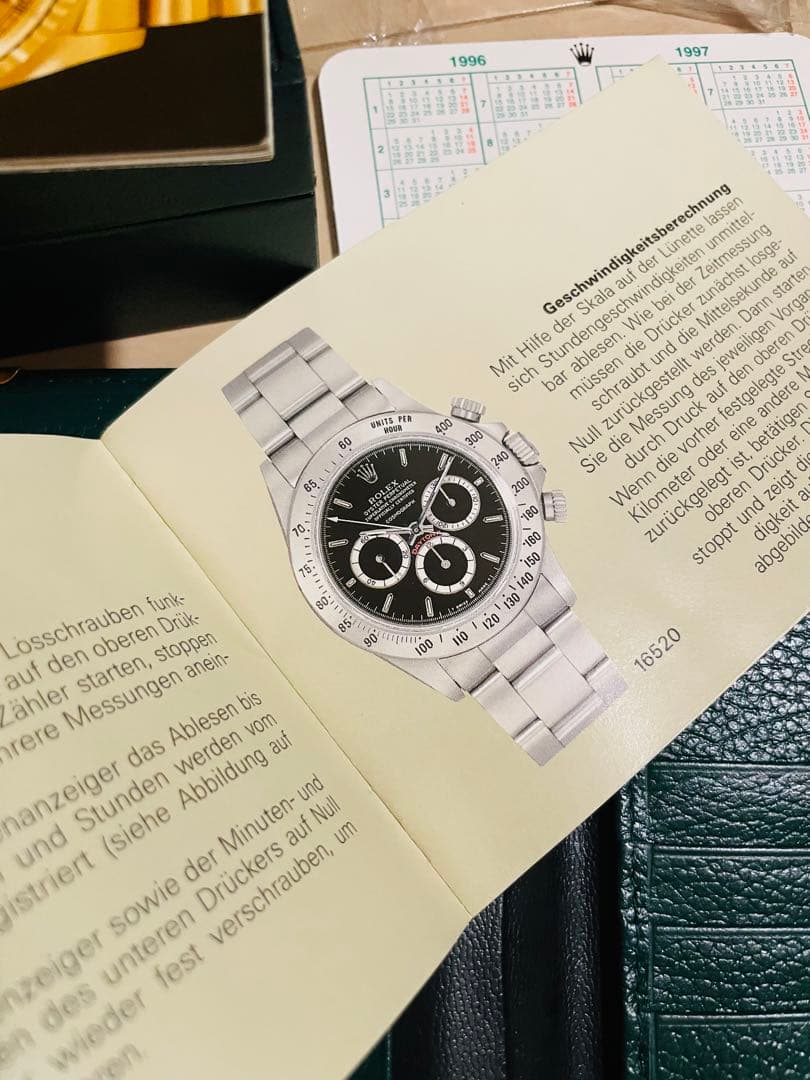 ヴィンテージ　ロレックス　デイトナ　小冊子 　保証書入BOX 空箱　16520