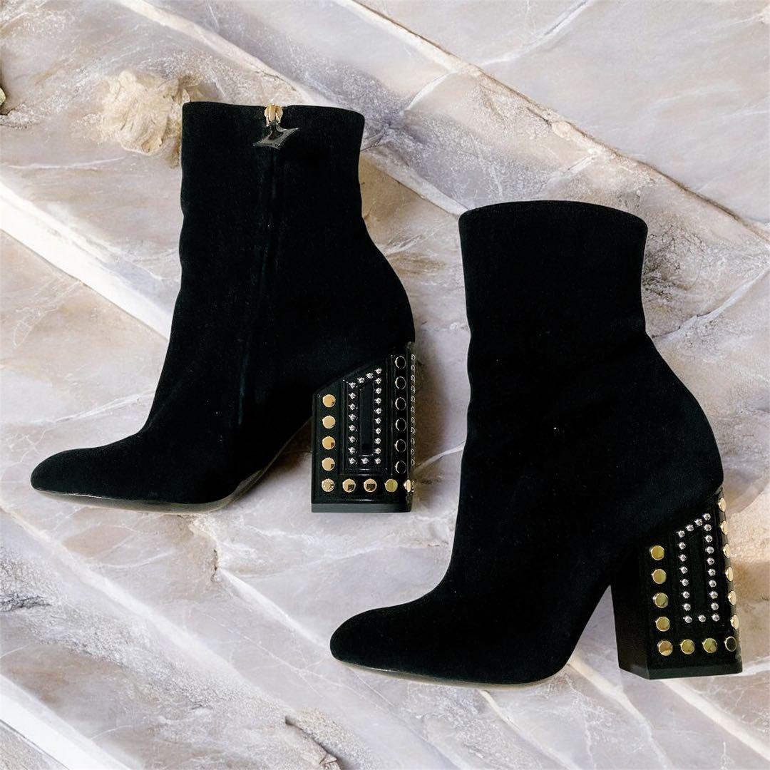 ルイヴィトン アンクルブーツ　ブラック　スタッズ 36.5 黒　極美品