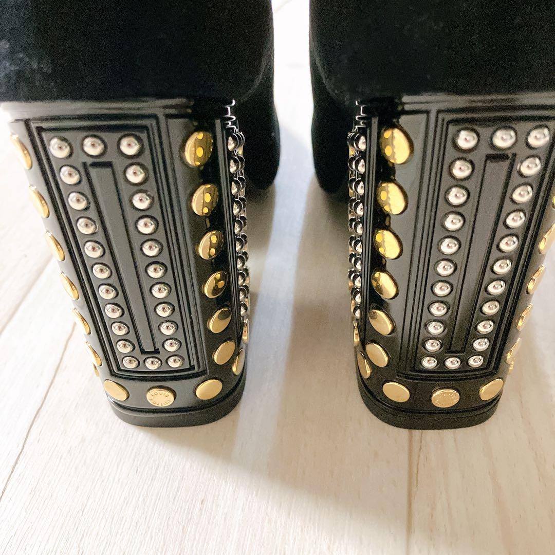 ルイヴィトン アンクルブーツ　ブラック　スタッズ 36.5 黒　極美品