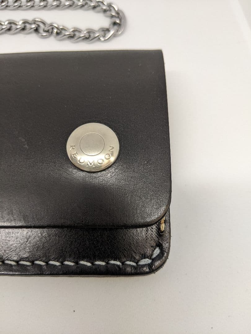 【美品】RED MOON / ブラック レザーウォレット チェーン