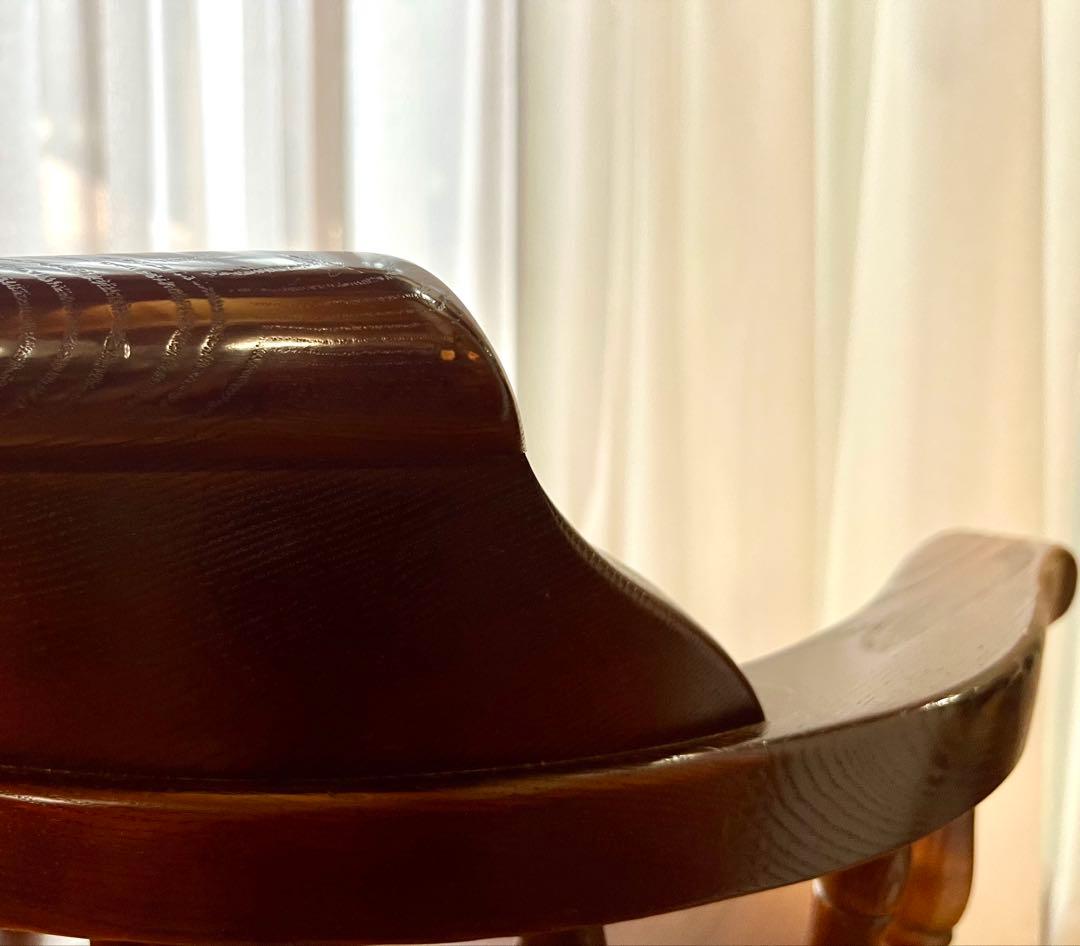 高級 オーク材 回転式アームチェア②