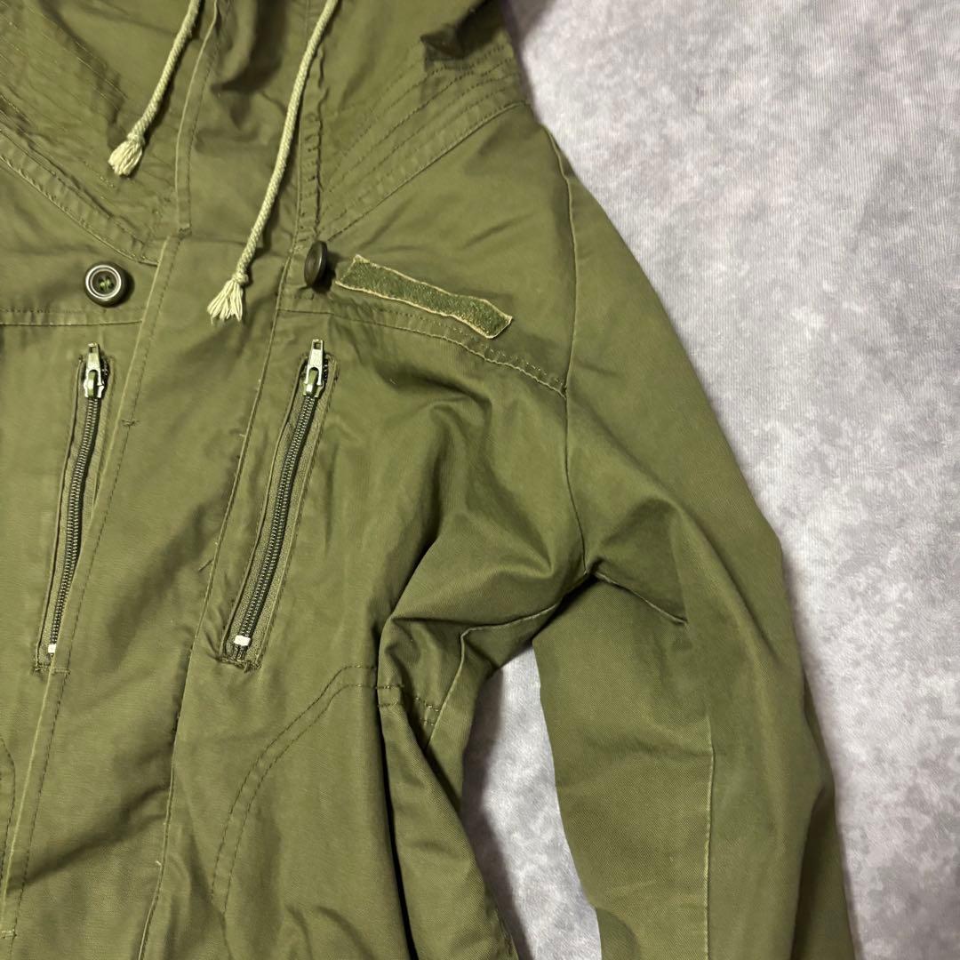 y2k00s 変形ミリタリージャケット　ネオグランジ　ギミック　リブ　ハイネック