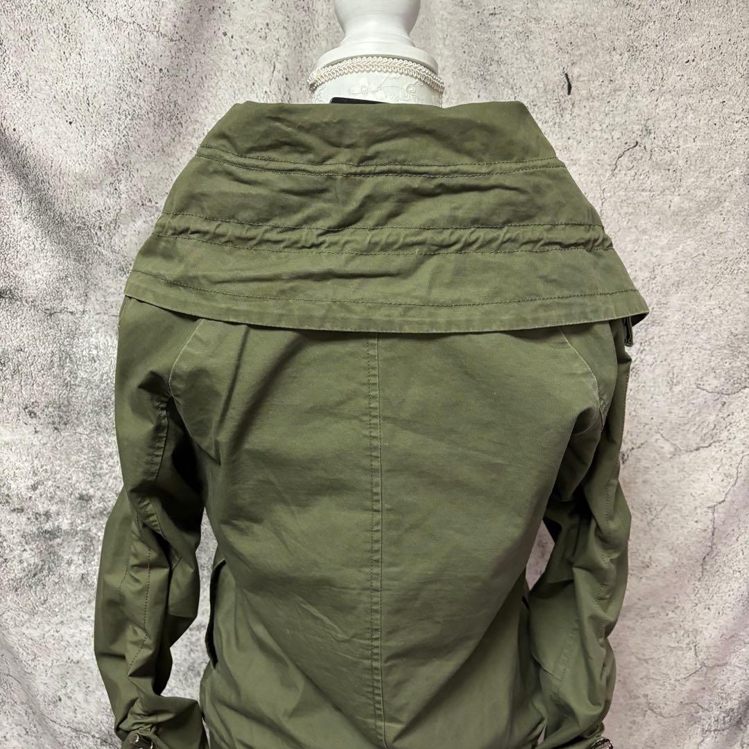 y2k00s 変形ミリタリージャケット　ネオグランジ　ギミック　リブ　ハイネック