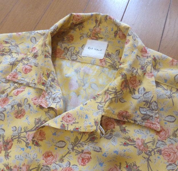 ★美品★カールヘルム★ ピンクハウス 長袖レーヨン シャツ　バラ柄