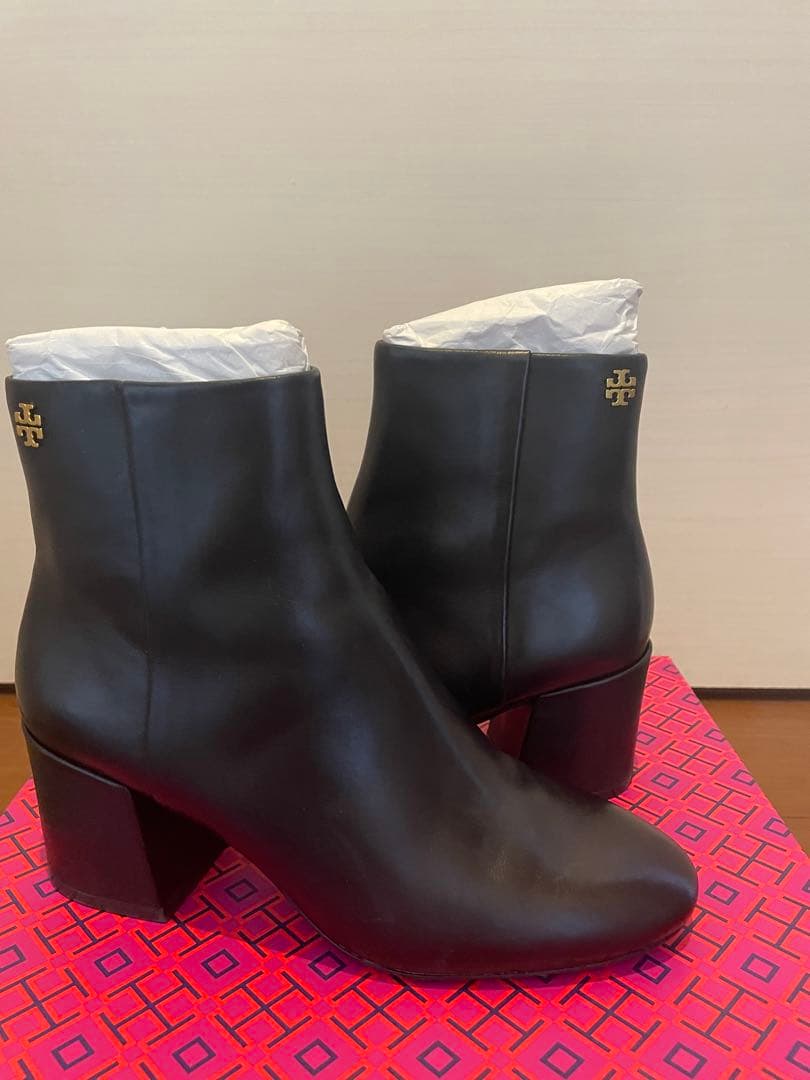 【専用】Tory Burch ブラック　レザー　ショート　ブーツ US5.5