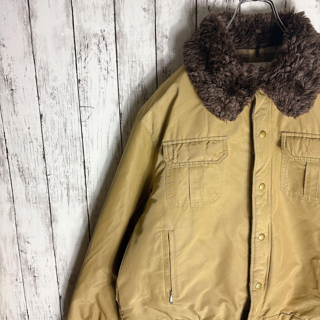 70s WoolRich 襟ボア 短丈ブルゾン XL ジャケット USA製