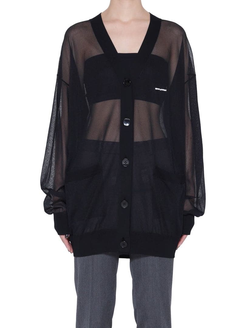 JohnLawrenceSullivan 24ss シースルーニットカーディガン