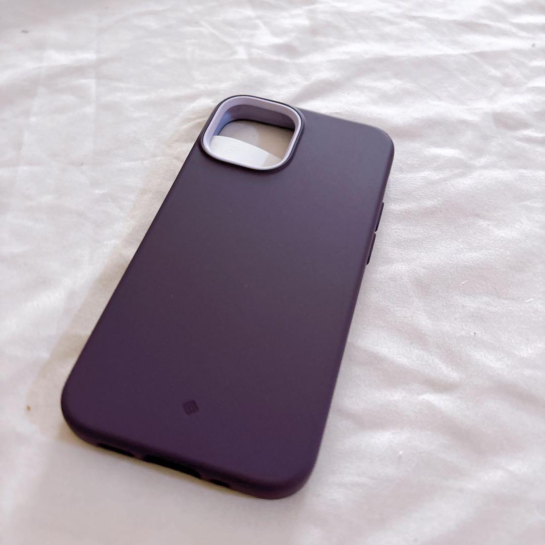 ☆iPhone 12 mini ケース 紫色 シリコン サラサラ アイフォン