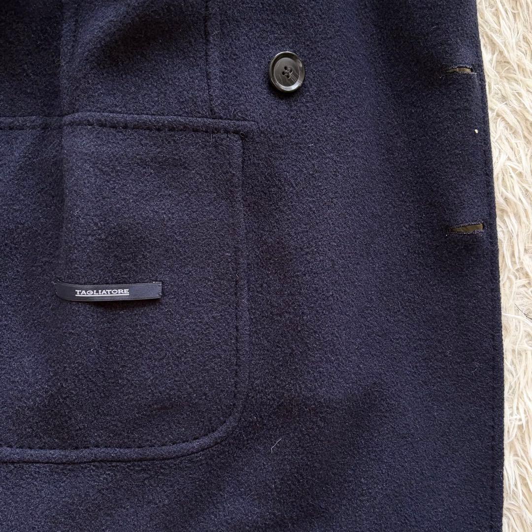 <美品>TAGLIATORE DAAN ネイビー ダブルチェスターコート 44