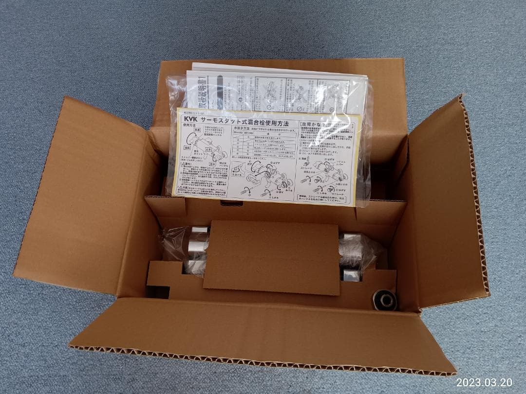 新品未使用　KVK サーモスタット式混合栓 KM800WT