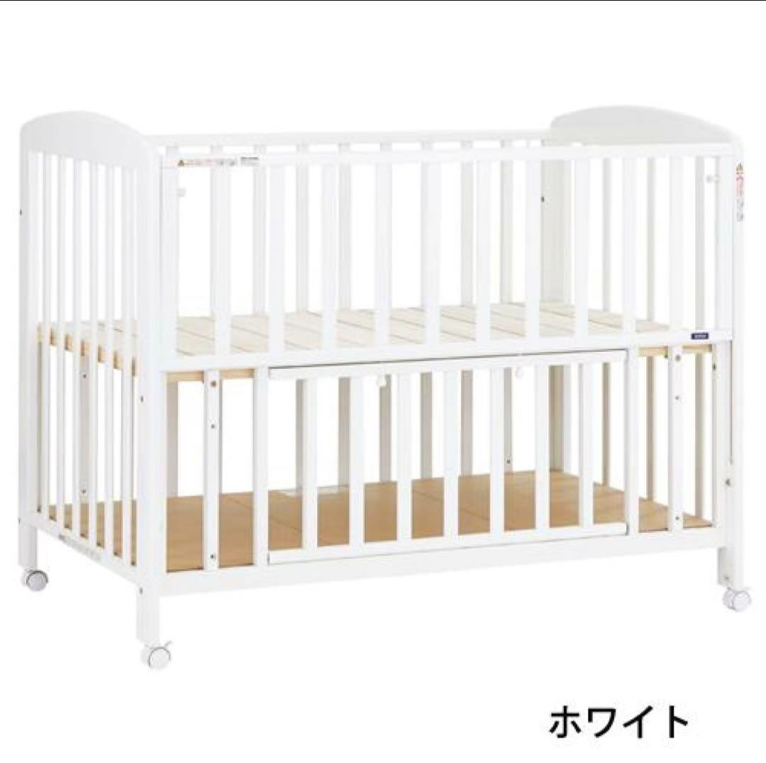 KATOJI カトージ　ベビーベット ホワイト　白　木製　ベビー用品