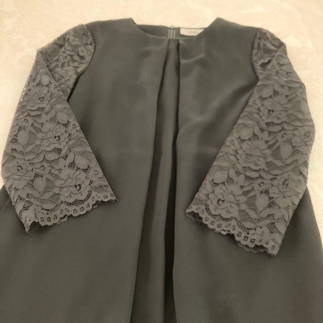 タグ付美品　レリアン9号　 洗えるブラックフォーマルワンピース