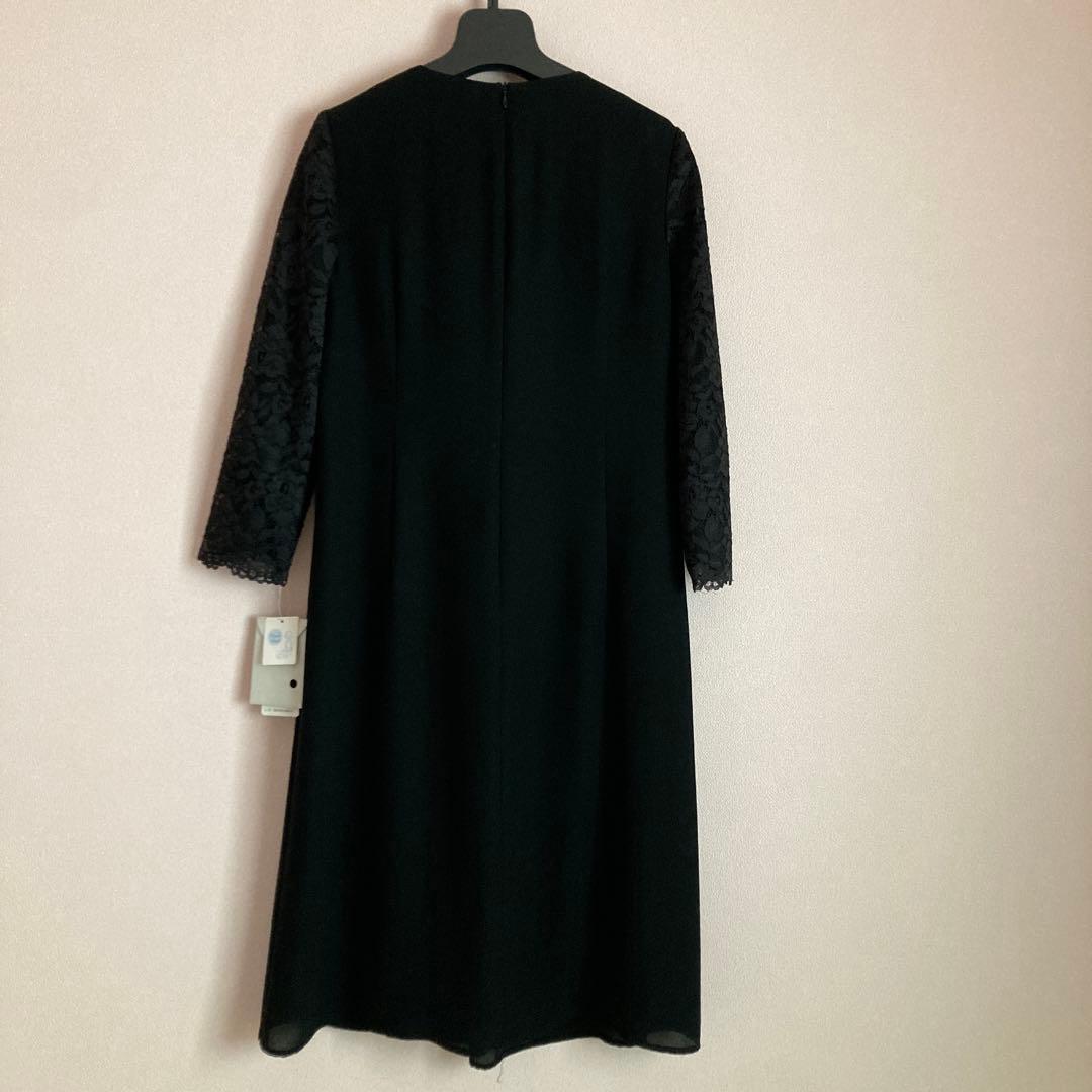 タグ付美品　レリアン9号　 洗えるブラックフォーマルワンピース