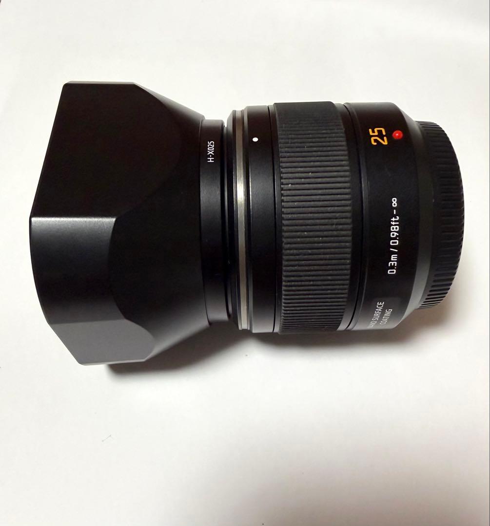 [フード・フィルター付] Panasonic LEICA 25mm F1.4