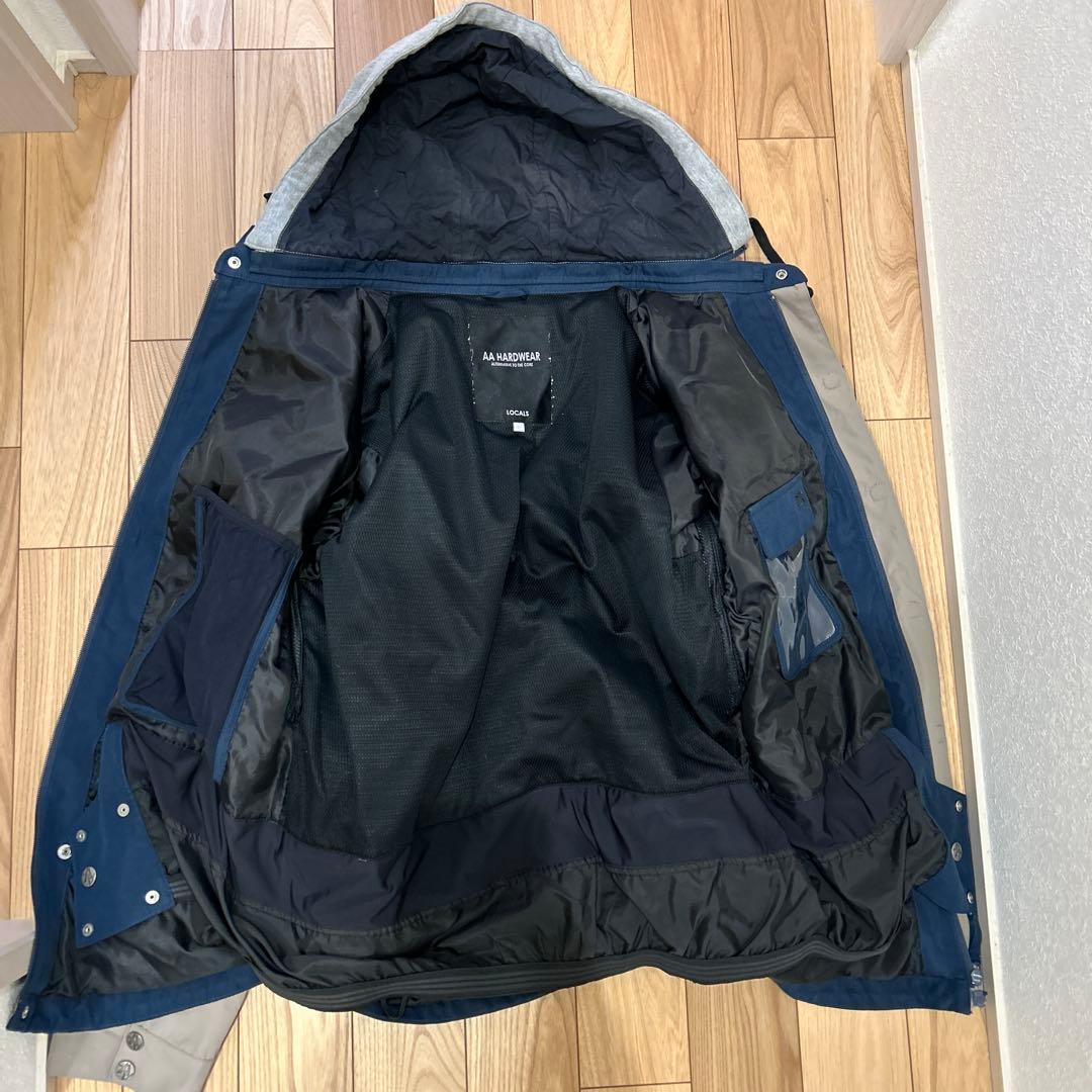 【上下セット】AA HARDWEAR　ウェアLサイズ ネイビー系 ビブパンツ