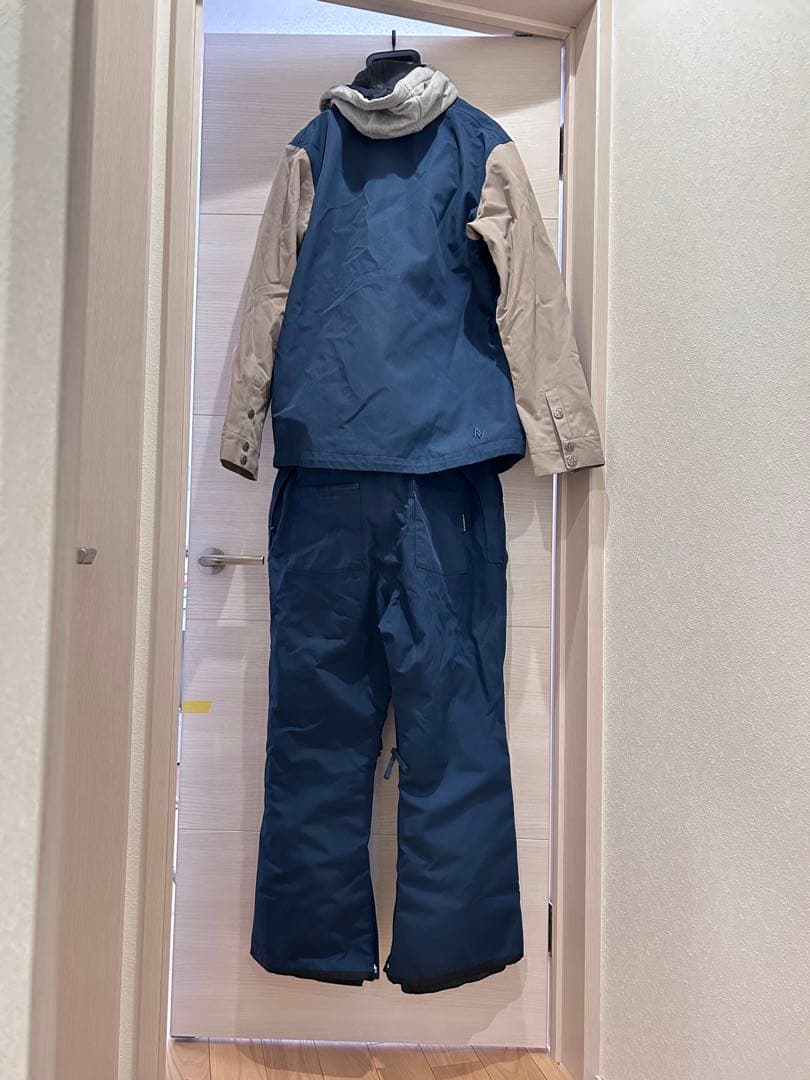 【上下セット】AA HARDWEAR　ウェアLサイズ ネイビー系 ビブパンツ