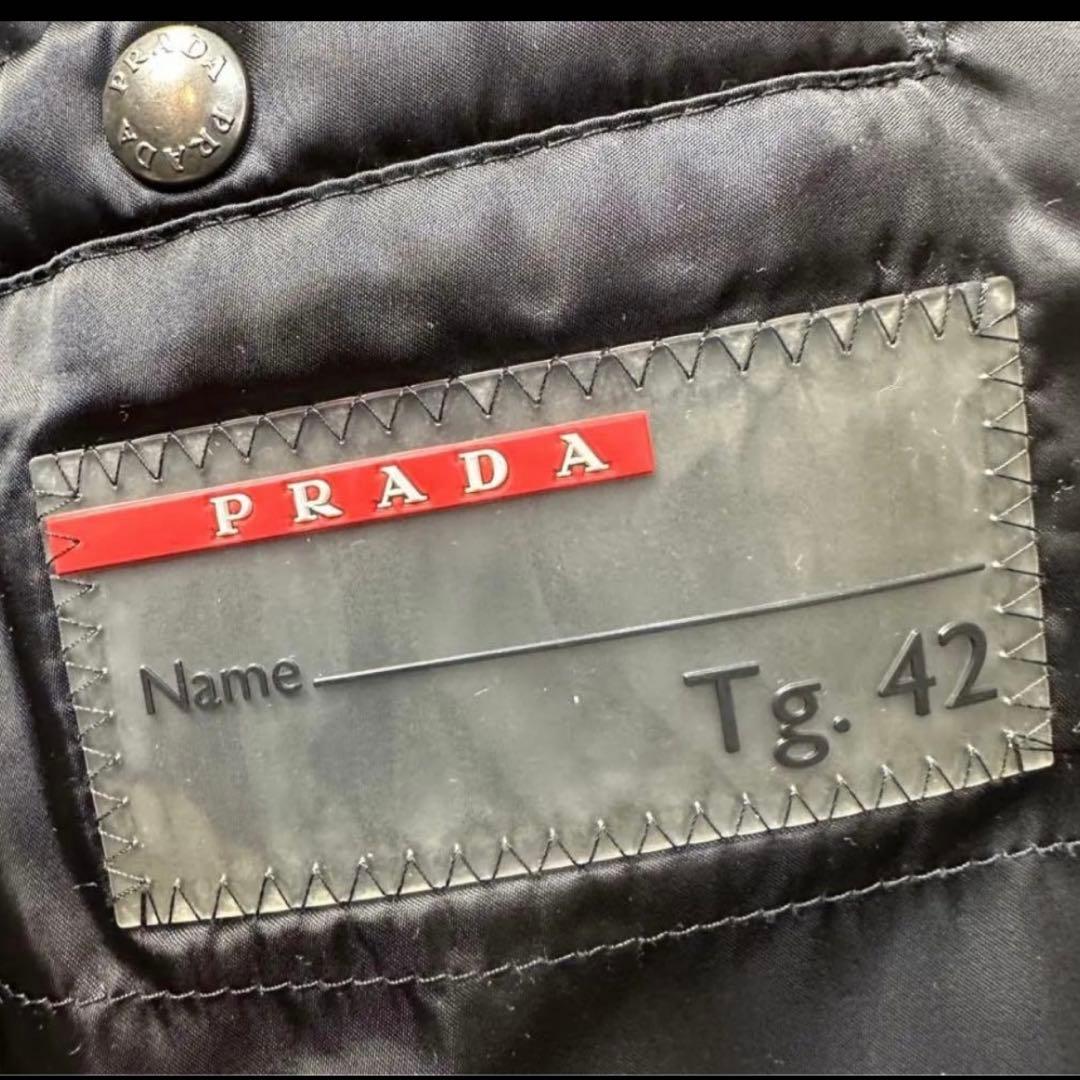 値下げ中　プラダ PRADA三角ロゴ ロングダウン レディース Lモカブラウン