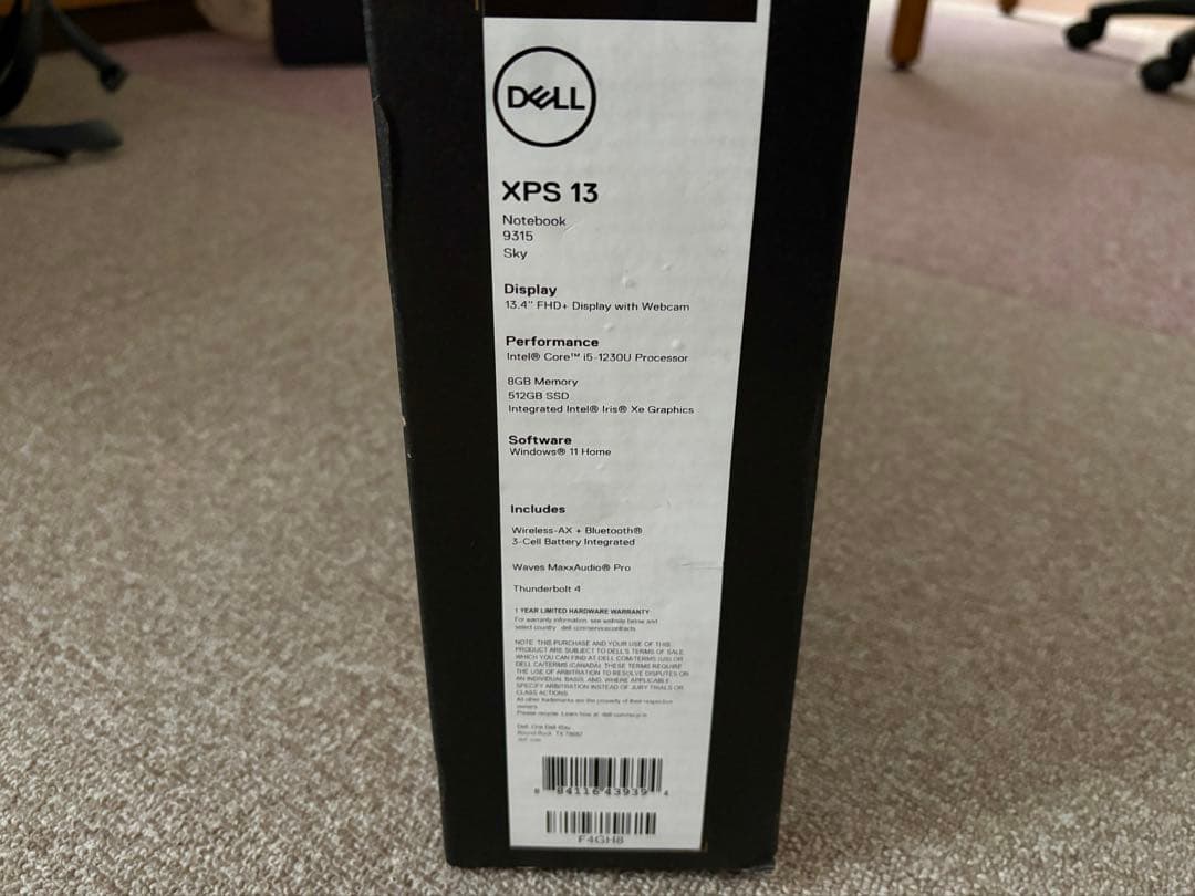 ノートPC DELL XPS13 (9315) i5 12世代