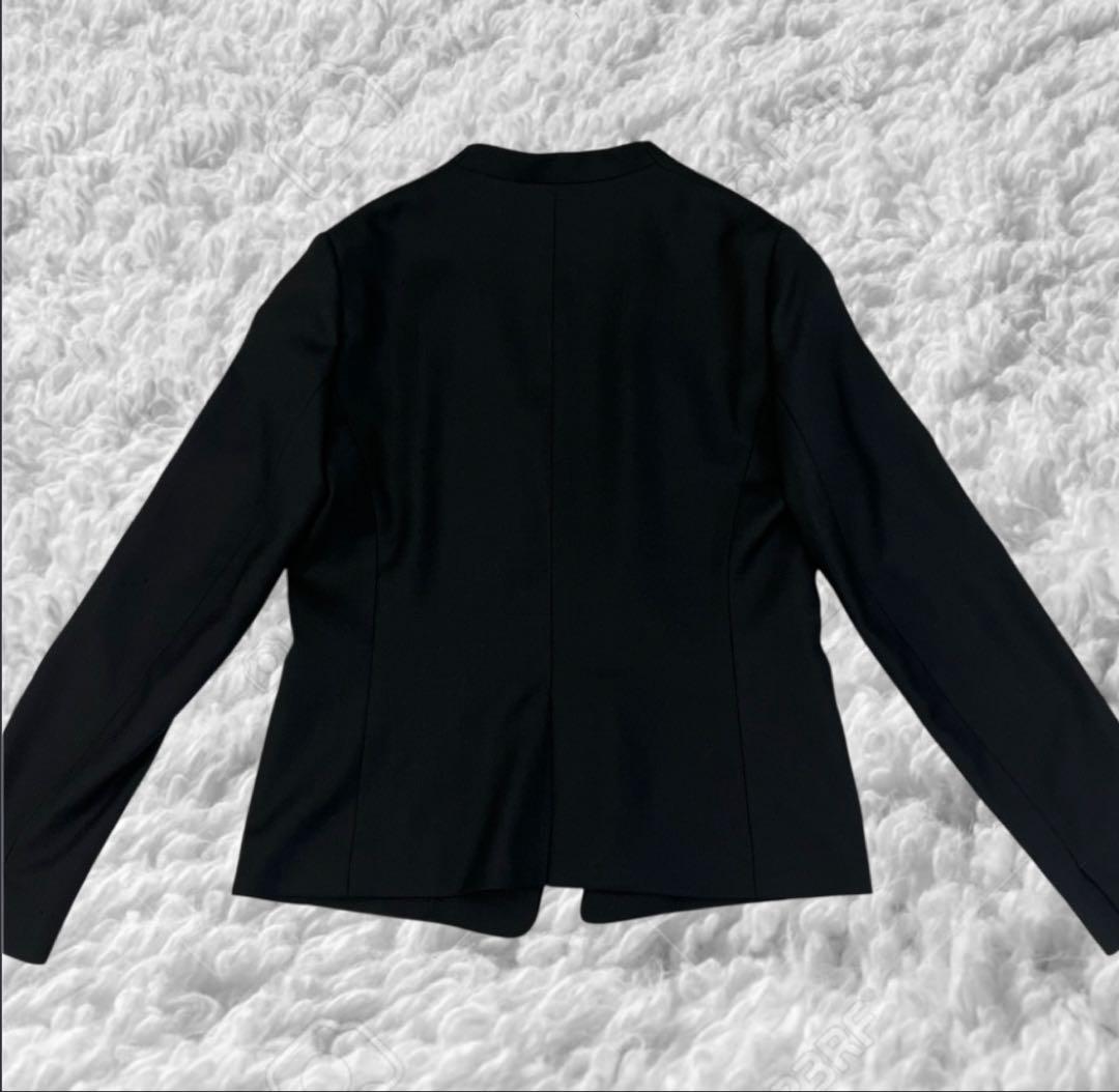 【美品】ICB　洗える ノーカラージャケット　セットアップ　パンツ　スーツ　L