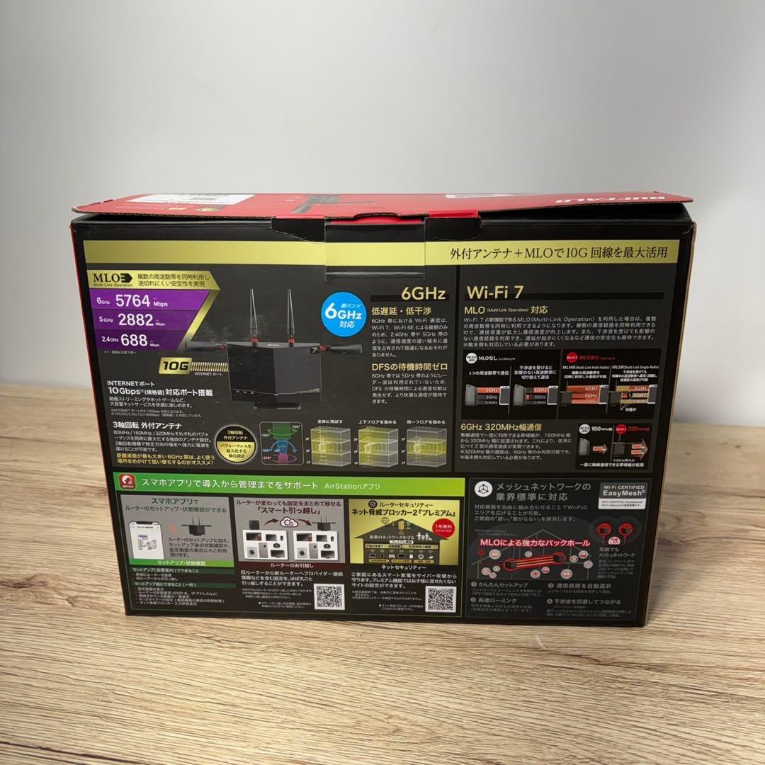 BUFFALO Wi-Fi 7 9300 WXR9300BE6P 管C44