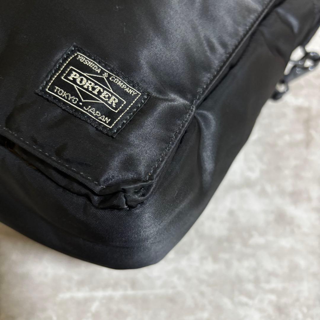 H208 美品✨ポーター　タンカー　ビジネスバッグ　2way ブラック　大容量