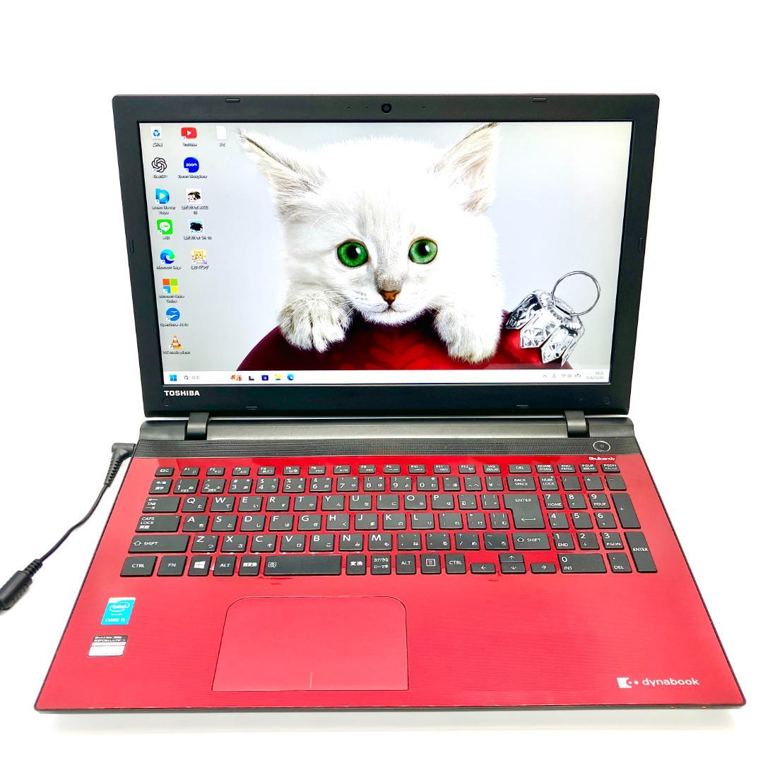 綺麗め✨シックなレッド❤️フルHD 大画面 テンキー カメラ付 ノートパソコン