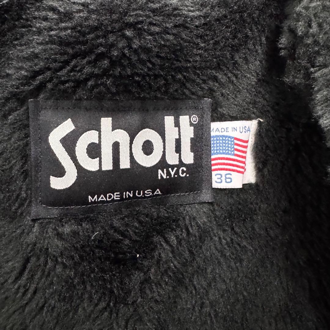 ショット 652 ライダース トラッカージャケット ボアライナー 36