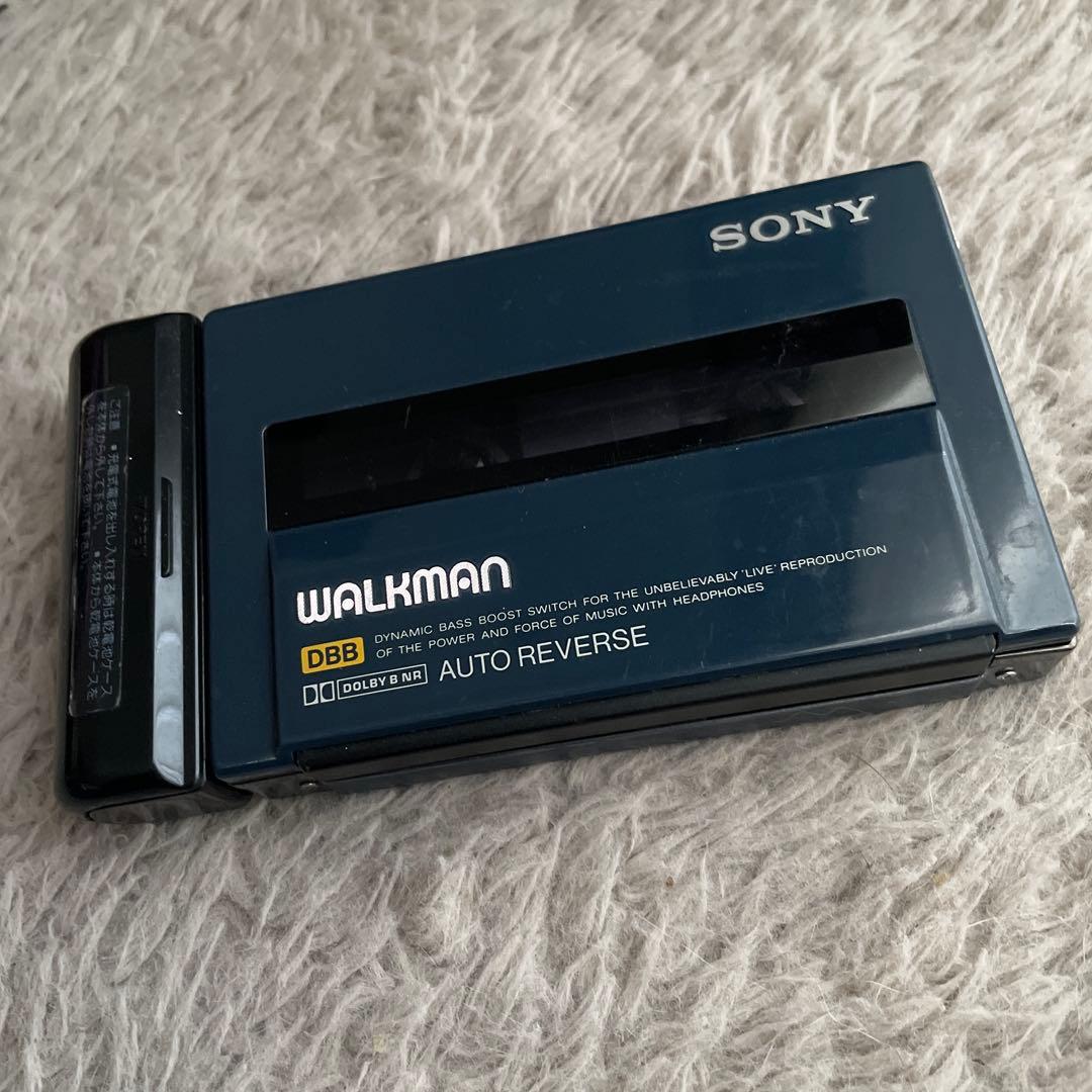 【ジャンク】SONY カセットウォークマン WM-150 ネイビー