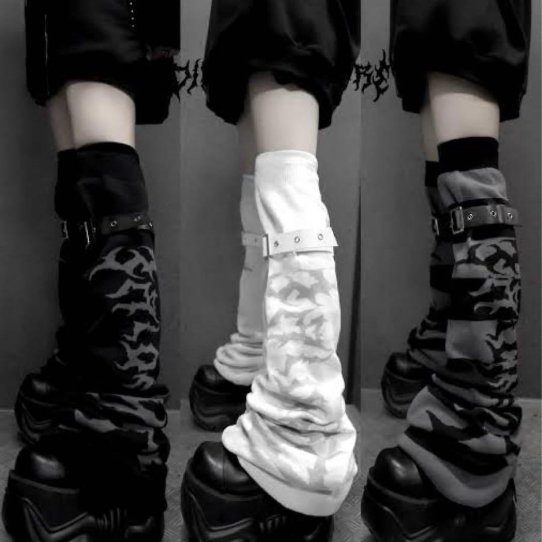 【即購入可】DimMoire ロゴニーハイレッグウォーマー 黒