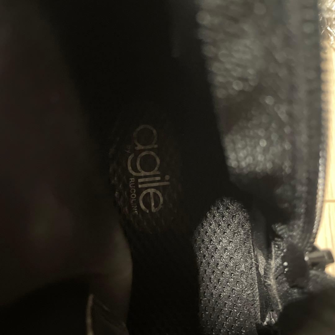 agile ルコライン　ブラック ロングブーツ 39サイズ　最終お値下げ