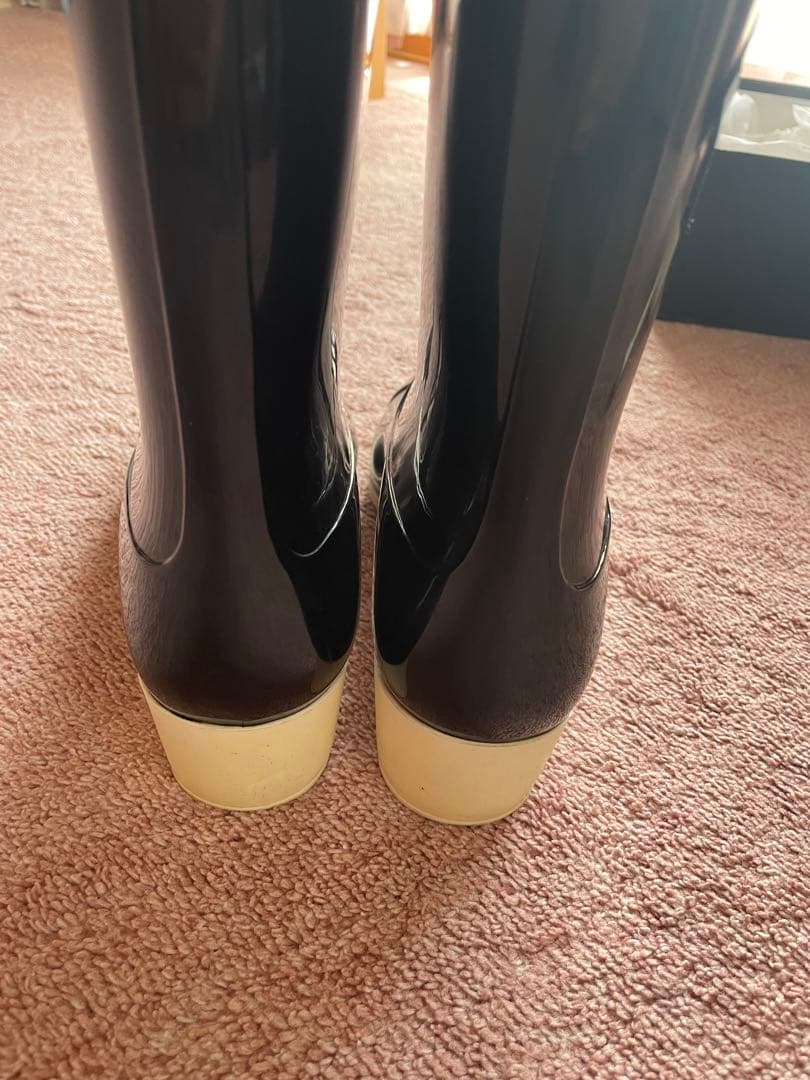 シャネル　CHANEL ブーツ　レインブーツ　40