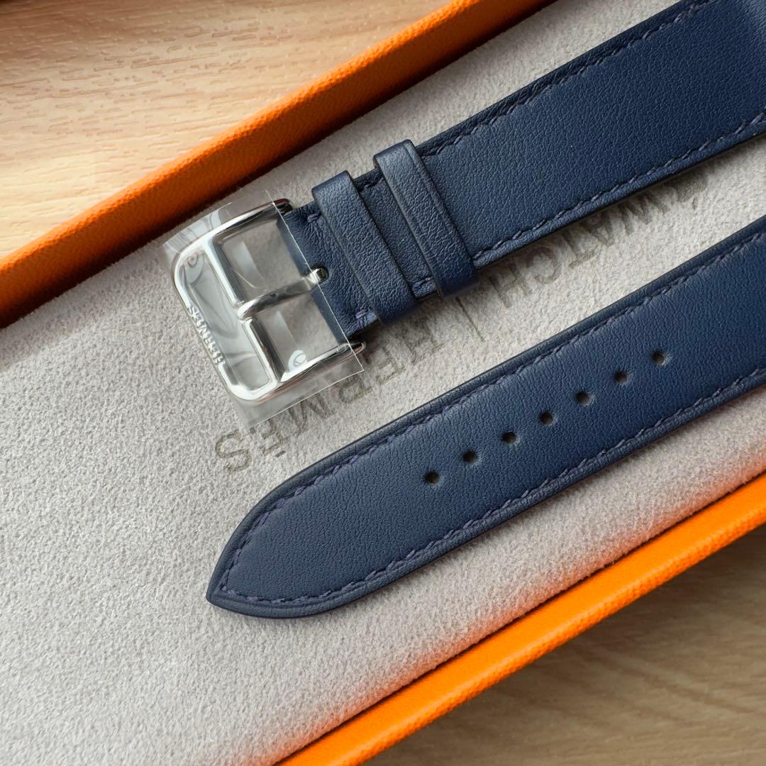 2027 Apple Watch エルメス　ネイビー　HERMES レザー