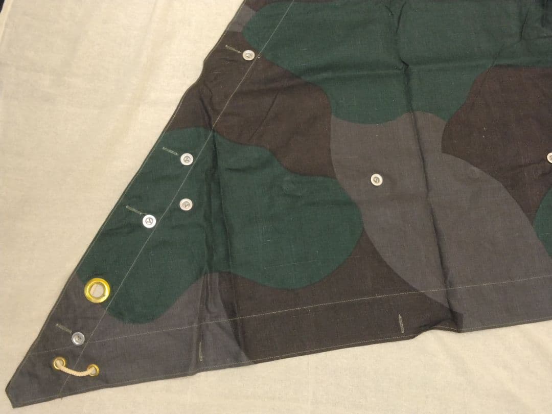 デッドストック スウェーデン軍幕 テントシート 1枚 A 迷彩 カモフラージュ