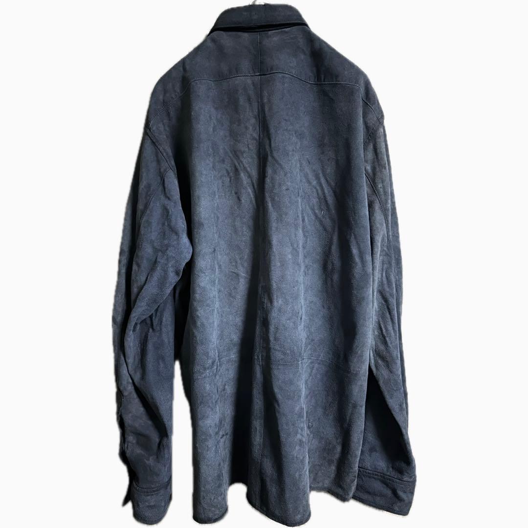 '90s Polo Ralph Lauren レザー スウェード シャツ L