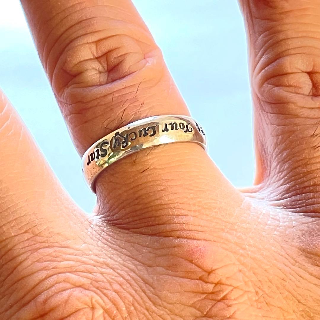 『Agete』シルバーリング19号This Be Your Lucky Star