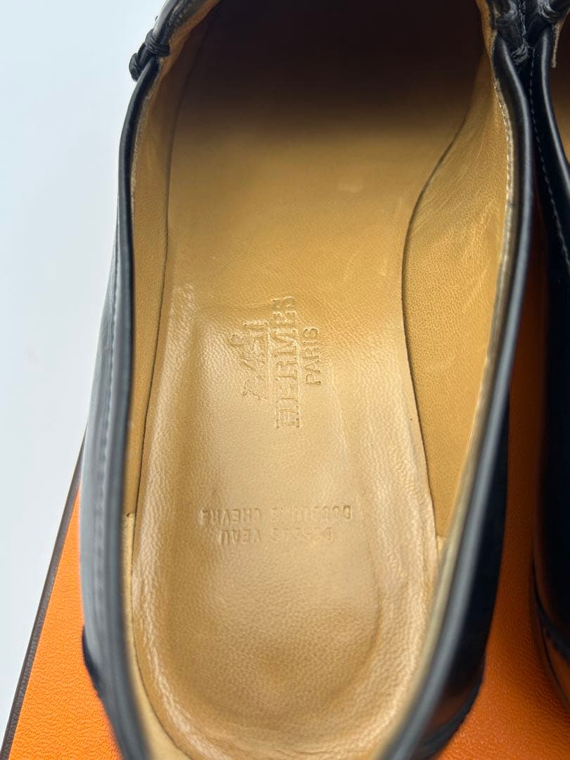 最終値下げ エルメス コンスタンス ローファー 靴 ブラック ゴールド金具