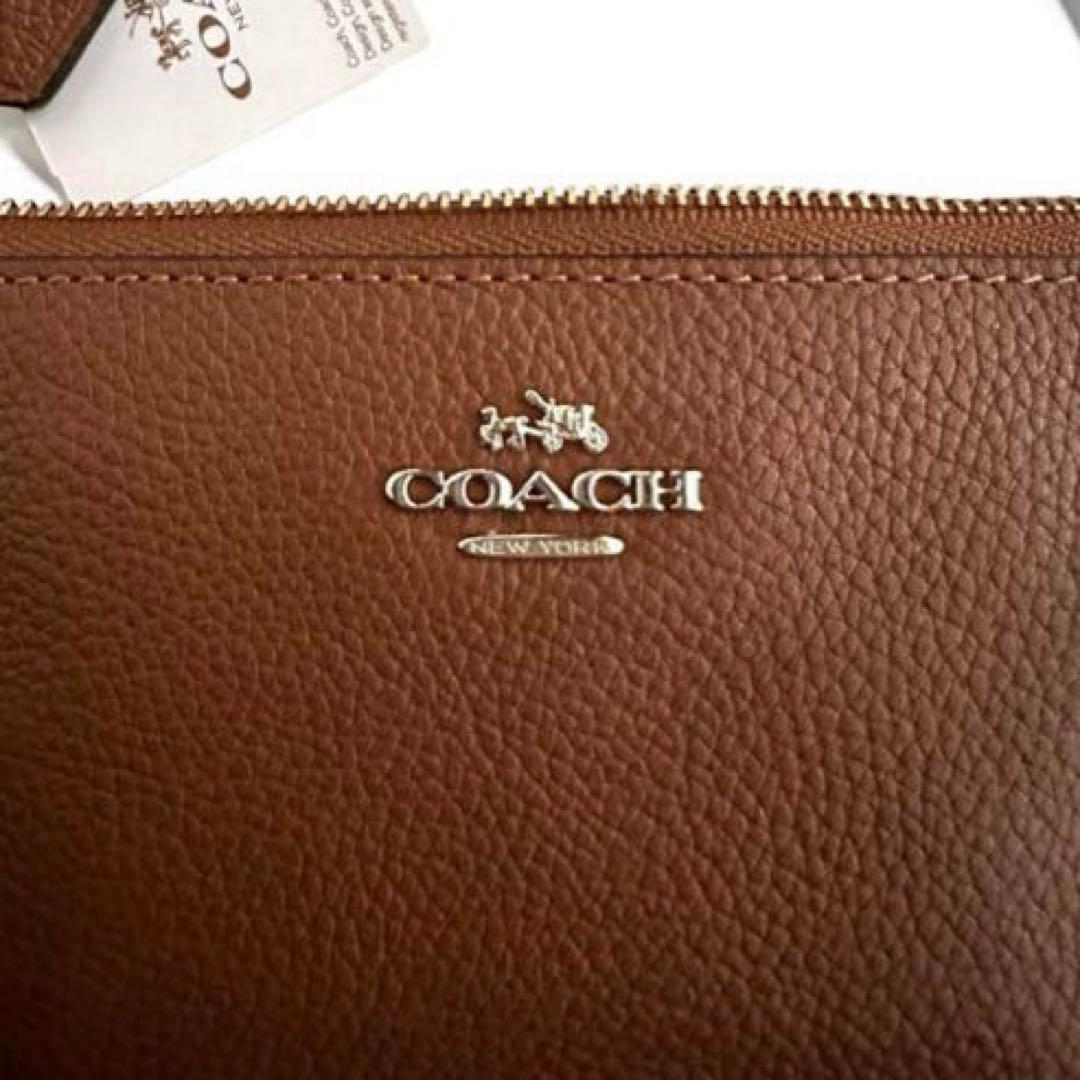 コーチ　シグニチャー【COACH】レザー　リストレット　ポーチ　ムートン　正規品