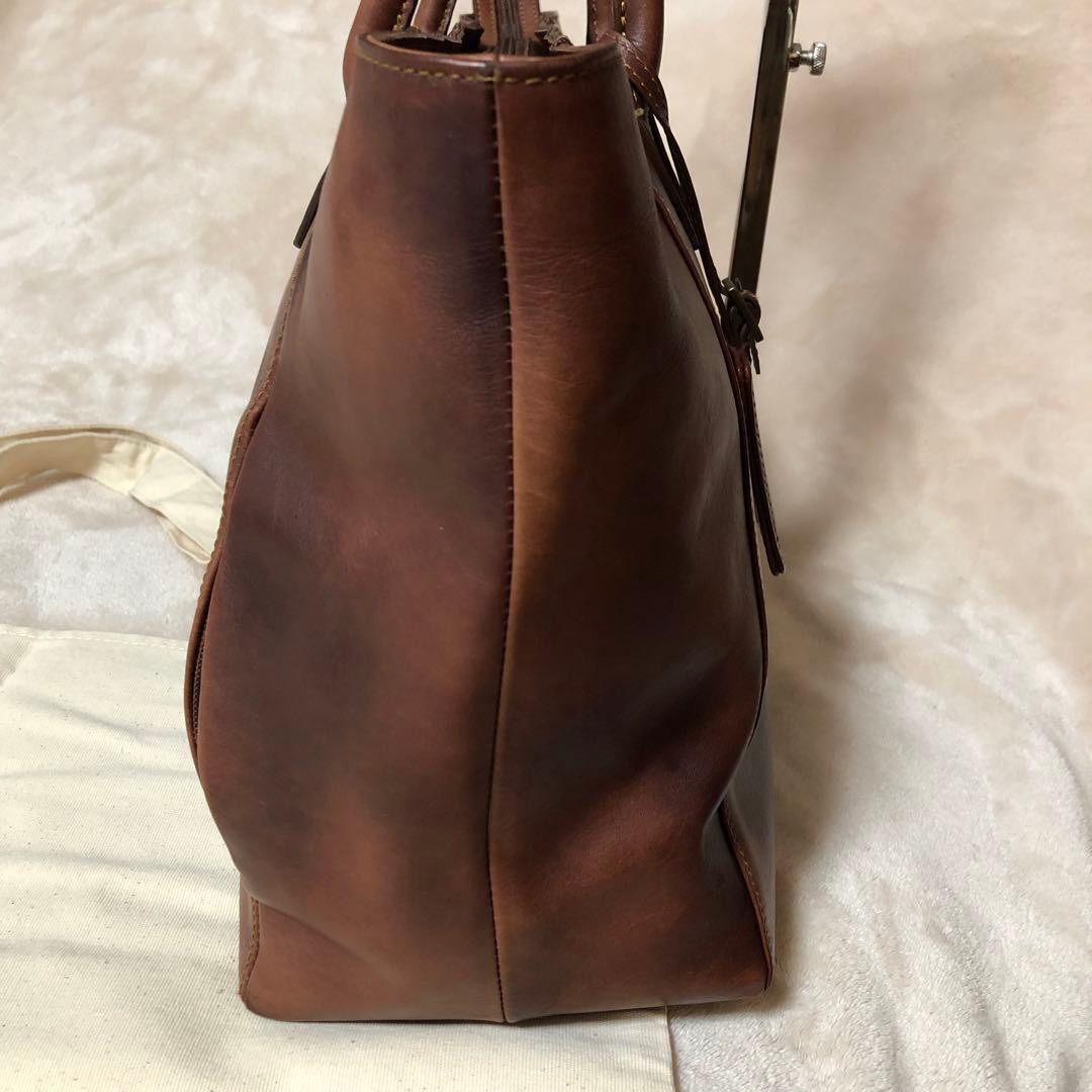 ★Tak Su★マザーハウス　トートバッグ　アンティーク　レザー　A4