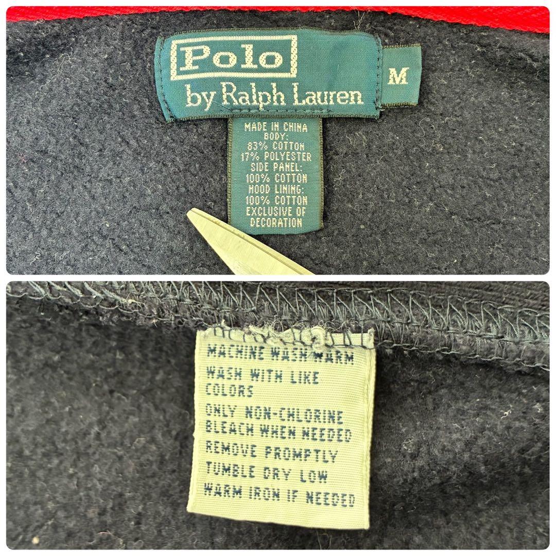 ポロバイラルフローレン　パーカー　ビックポニー　ネイビー　メンズMサイズ　y2k