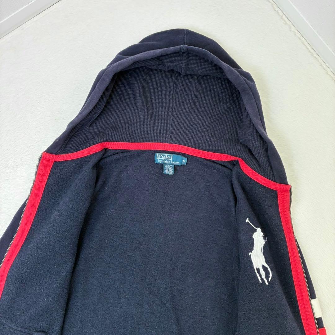 ポロバイラルフローレン　パーカー　ビックポニー　ネイビー　メンズMサイズ　y2k