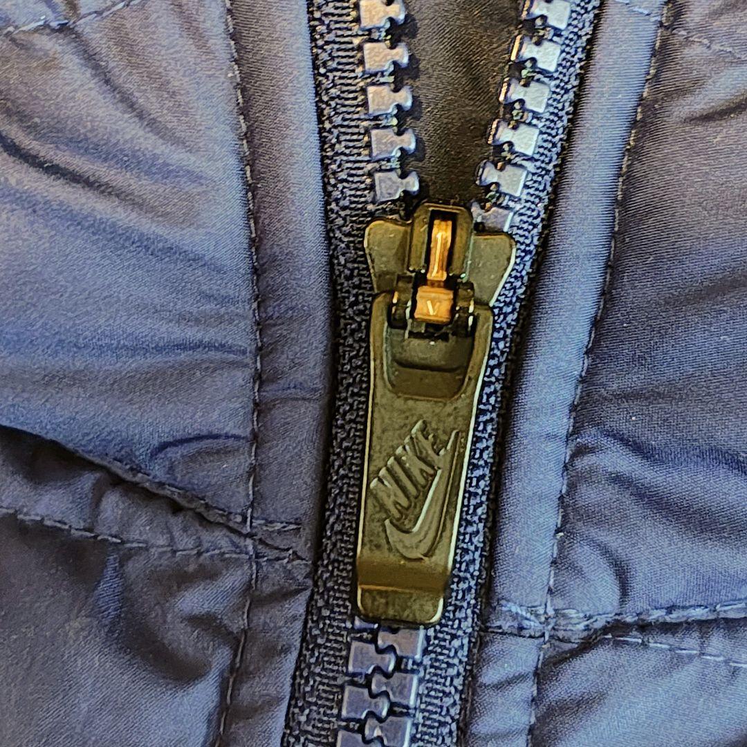 美品 NIKE ナイキ ロングダウンフィルコート ベンチコート XL ネイビー