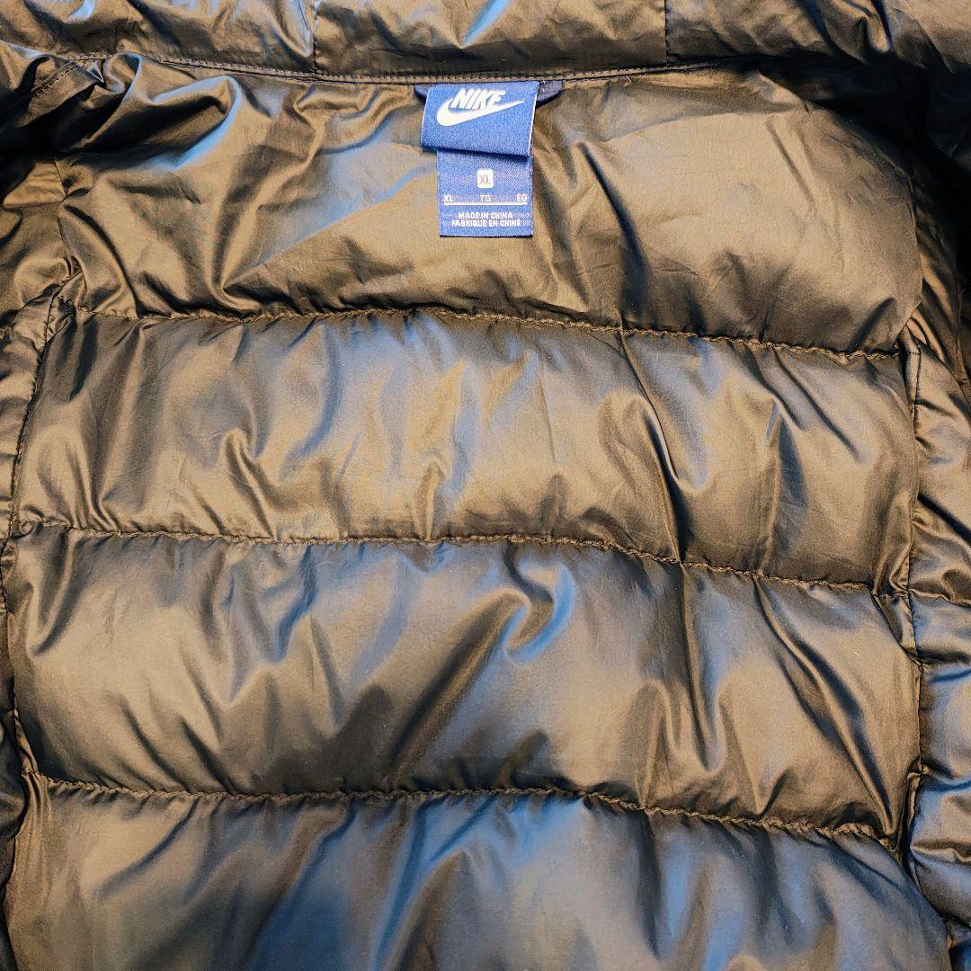 美品 NIKE ナイキ ロングダウンフィルコート ベンチコート XL ネイビー