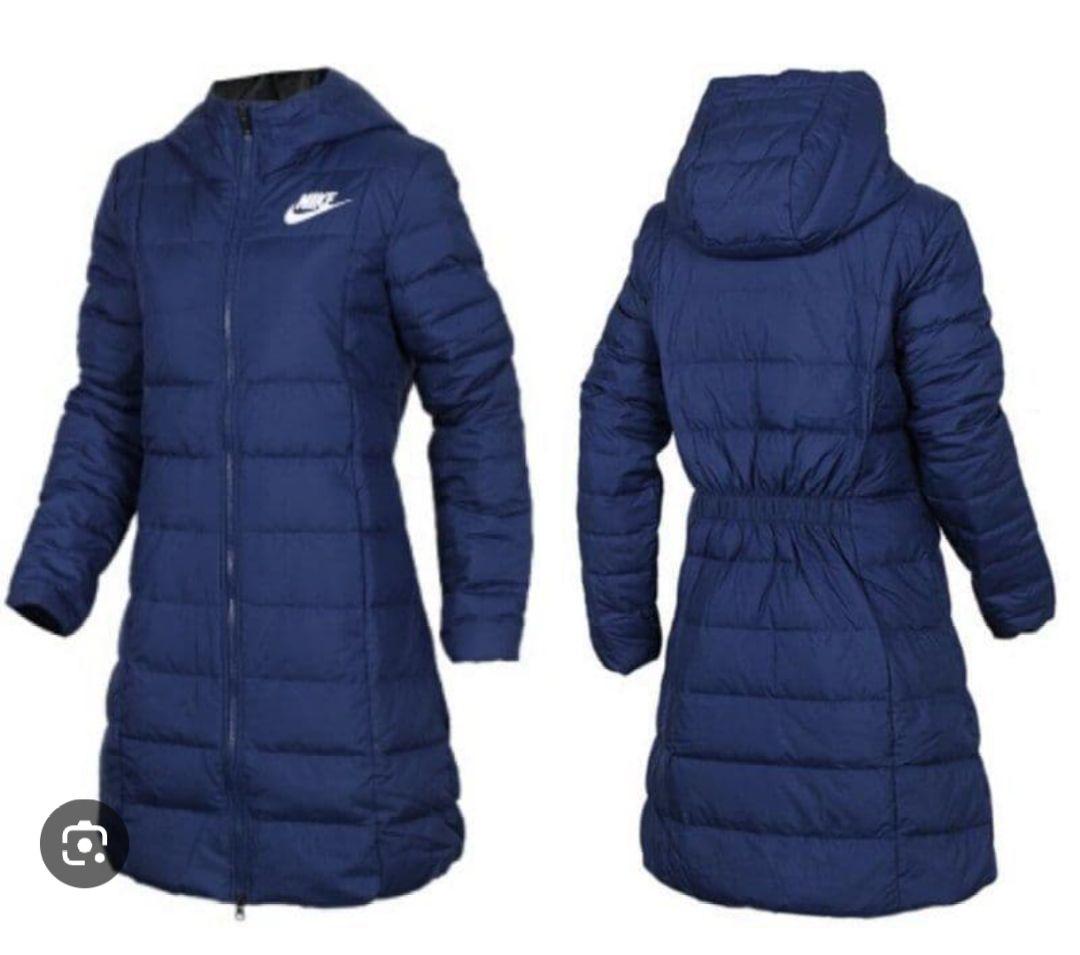 美品 NIKE ナイキ ロングダウンフィルコート ベンチコート XL ネイビー