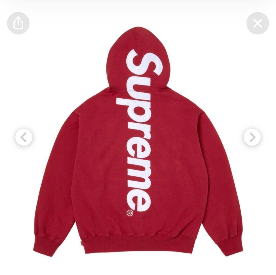 Supreme Satin Applique Hooded Sweat Sサイズ