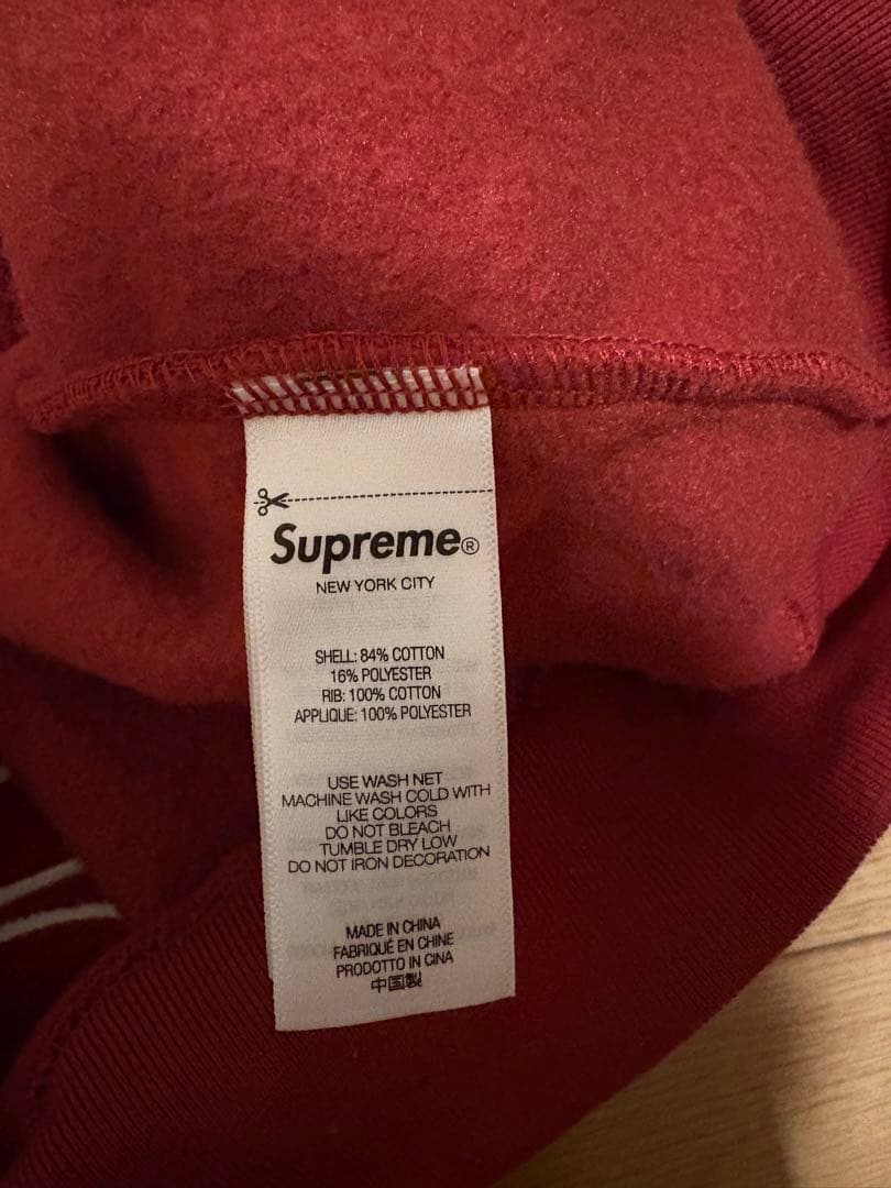 Supreme Satin Applique Hooded Sweat Sサイズ