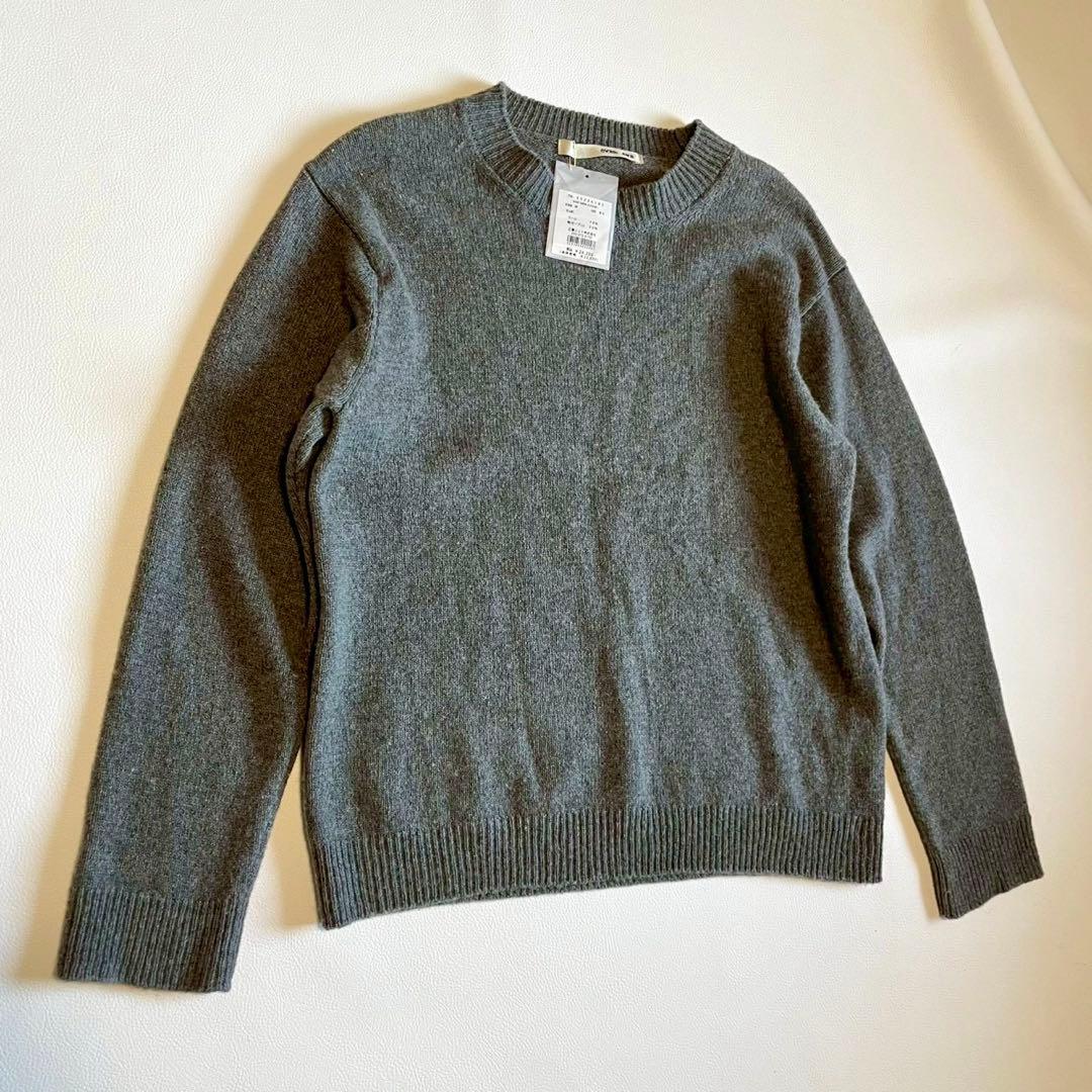 美品【evam eva】ニット セーター クルーネック ウール セーブル M