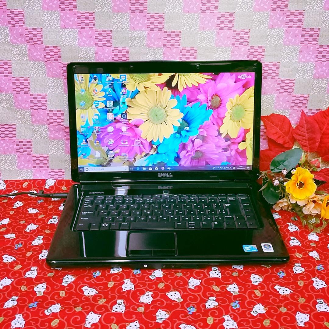 DELL PC HDD大容量320GBを搭載！ブラックノートパソコン!Win10